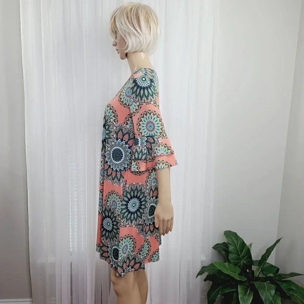 Honeyme Aztec Pattern Dress Medium - Picture 4 of 6